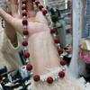10Mm High Gloss Merad Mocha Brown Angora Red Mixed Color Necklace Clavicle Chain Bracelet