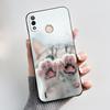 Black Case For Itel P33 Plus Bumper Soft Silicone Jelly Shell Anime Popular Sunflower Wildflower Painted Shockproof Cover