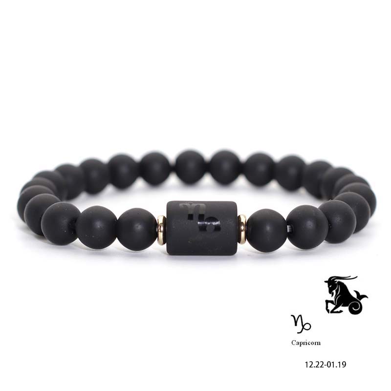 

12 Zodiac Signs Constellation Couple Bracelet Virgo Libra Beaded Braclet Meditation Yoga Onyx Stone Braslet Lovers Gift Pulsera