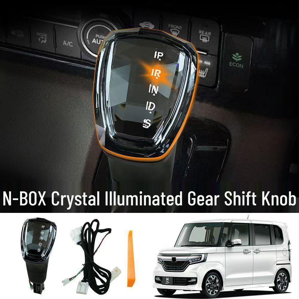 N-BOX Crystal Gear Shift Knob with Seven-Color Ambient Light
