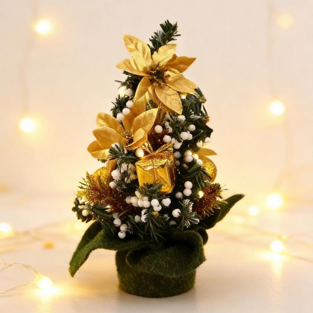 Mini 20cm Cartoon Christmas Tree Ornaments for Tabletop and Mall Decor