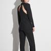 2025 Spring Women's Elegant Hollow Waist Suit: Jacket & High-Waisted Trousers
