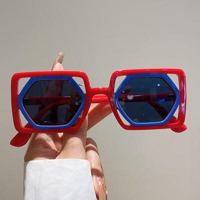 Luxury Brand Designer Hollow Square Sunglasses Women For Men Vintage Fashion Sun Glasses Cute Trending Punk Double Color Shades