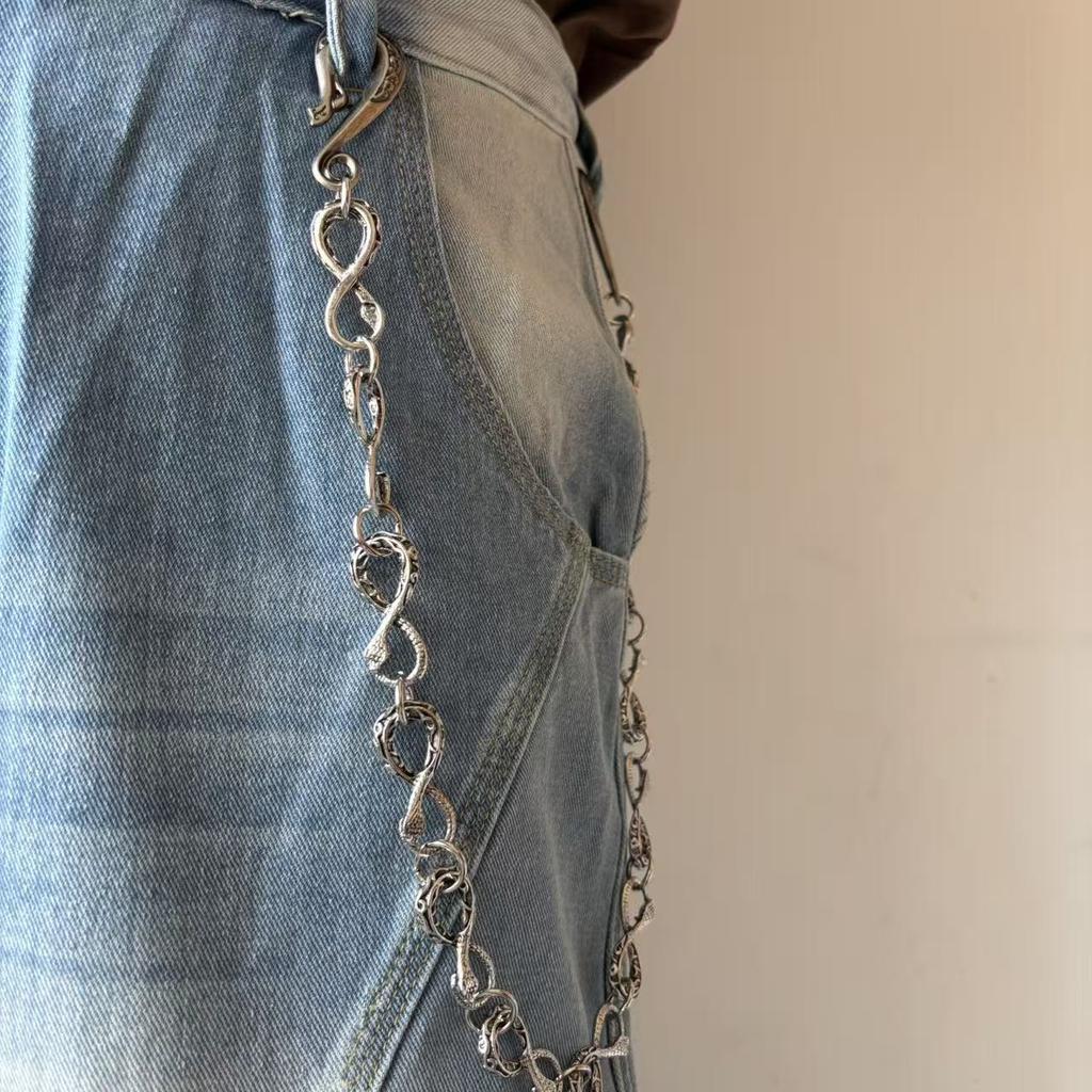 Punk Waist Chain Pants Chain Bag Lanyard Rock Hip Hop Street Pants Chain