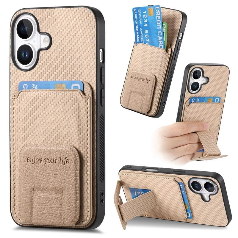 For Redmi 10 10A 10C 12 14C 14R 15 15C K40 K50 K60 K70 K70E Ultra Pro Plus 4G 5G Case Carbon Fiber Shockproof Cover Card Holder Car Magnetic Mount