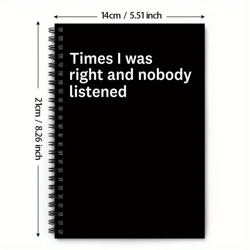 Humorous black grid notebook, the perfect mischief gift for friends and colleagues.