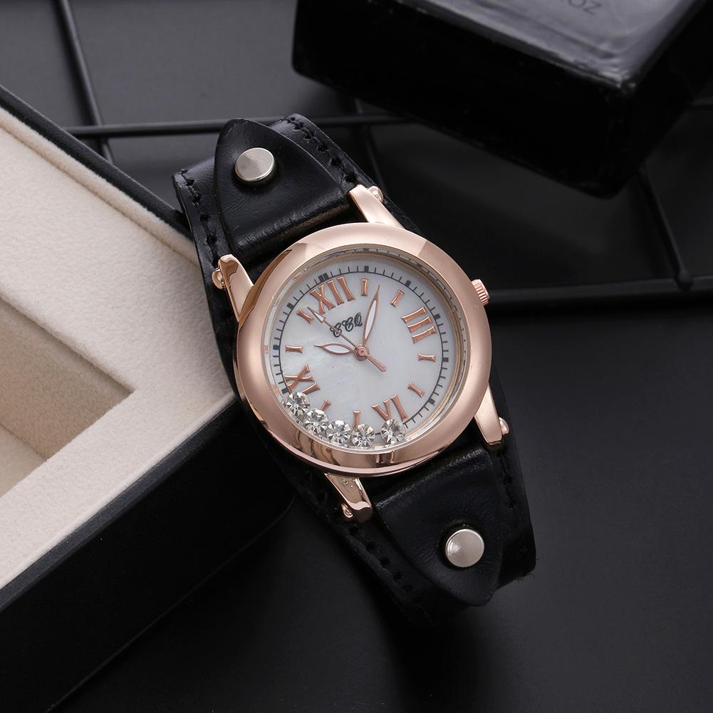 Piece Retro Watch Fashion Mechanical Watch Round Leather Strap Women'S Watch Women'S Watch