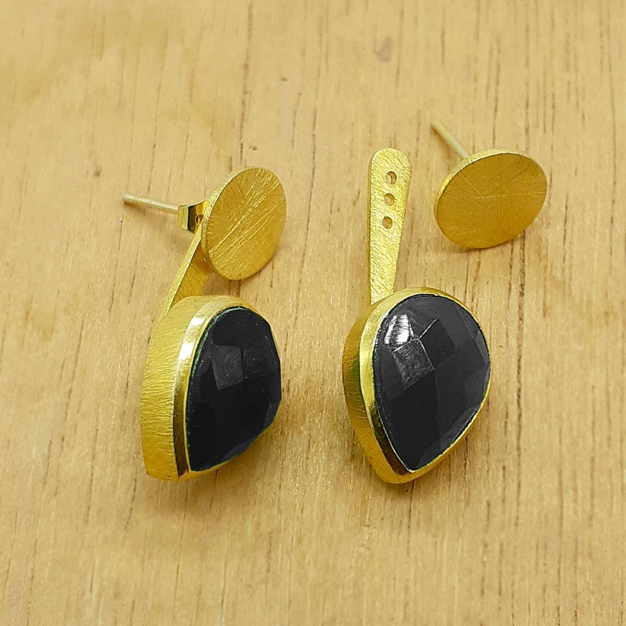 

Серьги-куртки из черного оникса 925 пробы, женские серьги с драгоценными камнями ручной работы, ювелирные изделия чёрный