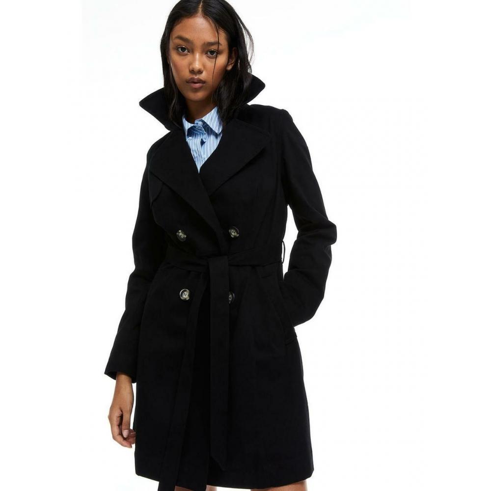 

Тренч из хлопка HM черный 1152158004