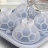 4/9Grids Football Silicone Ice Cube Mold with Cover Large Round Ice Grid Tray For Whiskey Cocktails Kitchen Bar Tools