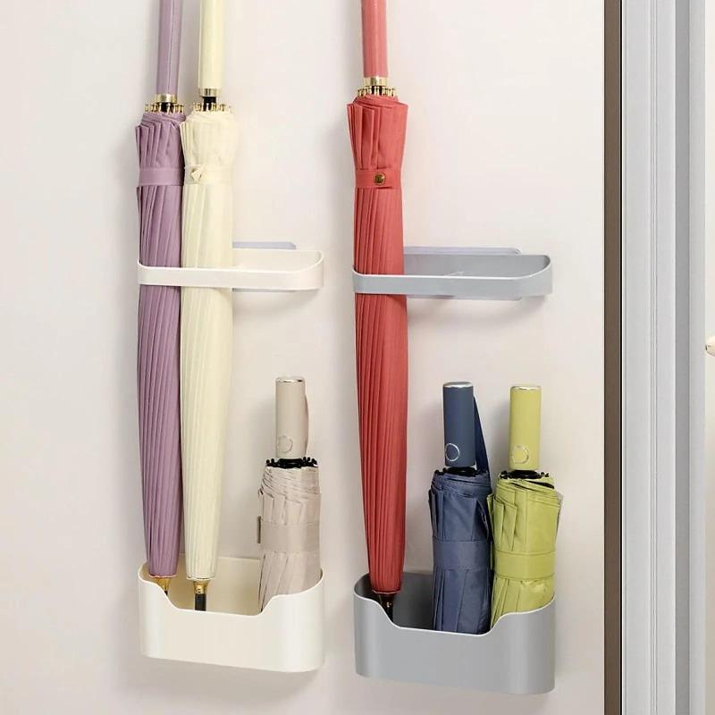1pcs Umbrella Stand Holder Adjustable Wall Hanging Storage Shelf Long Umbrella Folding Umbrella Bracket for Home Office Door Entryway