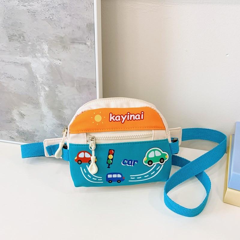 Adorable Cartoon Car Design Kids Backpack With Lightweight Nylon Fabric For Preschoolers