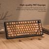 Womier Keycap MOA Profile 131 Key PBT Wood Keycap Set Layout Japanese Layout Keycap for PC Keyboard 61/64/68/98/84/87/96/104/108 (Brown)