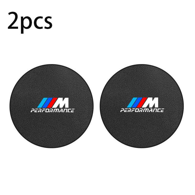 

2pcs car cup holder mat non-slip leather coaster for BMW M E46 E90 E60 E36 F07 F30 F34 M2 M3 M5 E87 X1 X3 X4 X5 X6 G20 G30