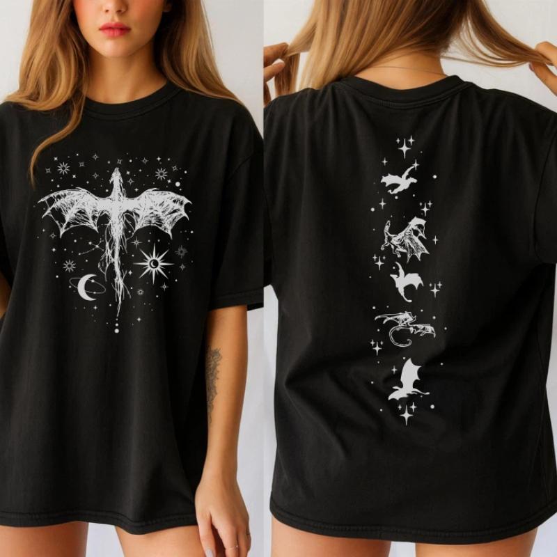 Fourth Wing Throne of Glass Inspired Dragon Shirt Fantasy Bookish T-Shirt Romantasy Reader Gift Book Lover Tee BookTok Merch