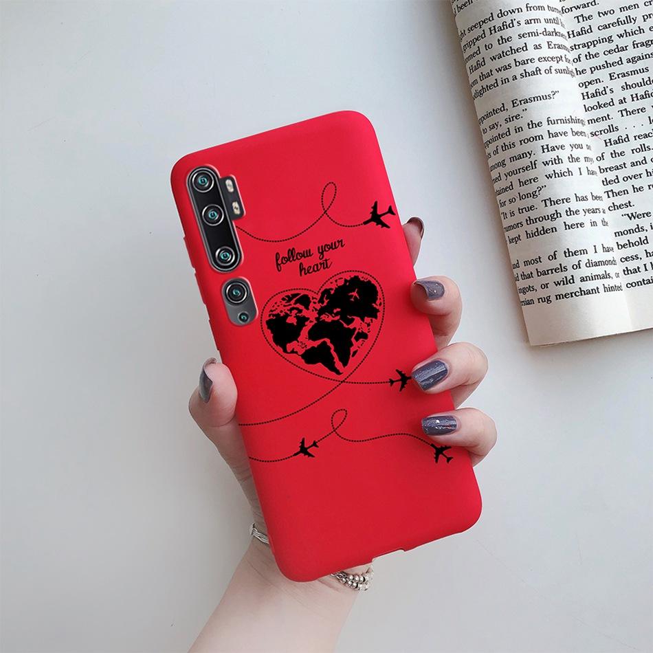 Love Heart Sunflower Case for Xiaomi Mi Note 10 Pro Case Bumper Silicone Back Cover for Xiomi Xiaomi Mi Note 10 Note10 Pro Case