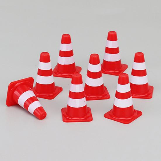 Mini Roadblock Set Miniature Highway Scene Accessories Miniature Barricades for Miniature House Decoration Role Play Education