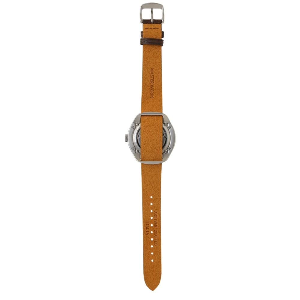 Masterworks Quattro001 Automatik Open Heart Lederarmband [MASTER WORKS] MW08SN-FDDBO8 Herrenuhr, Skelett, 41mm,
