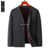 Men's Fleece-Lined Warm Winter Cardigan Jacket for Middle-Aged & Elderly