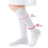 Nursery Deodorizing Compression Knee Socks of for Sizes 9000048A (Set 5) Nurses, Medical, Office, Women's, 23-25cm, White,
