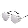 Modne Retro Steampunkowe Okulary Przeciwsłoneczne Męskie Markowe Designerskie Okrągłe Parowe Punkowe Metalowe Okulary Słoneczne Gogle Dla Kobiet UV400