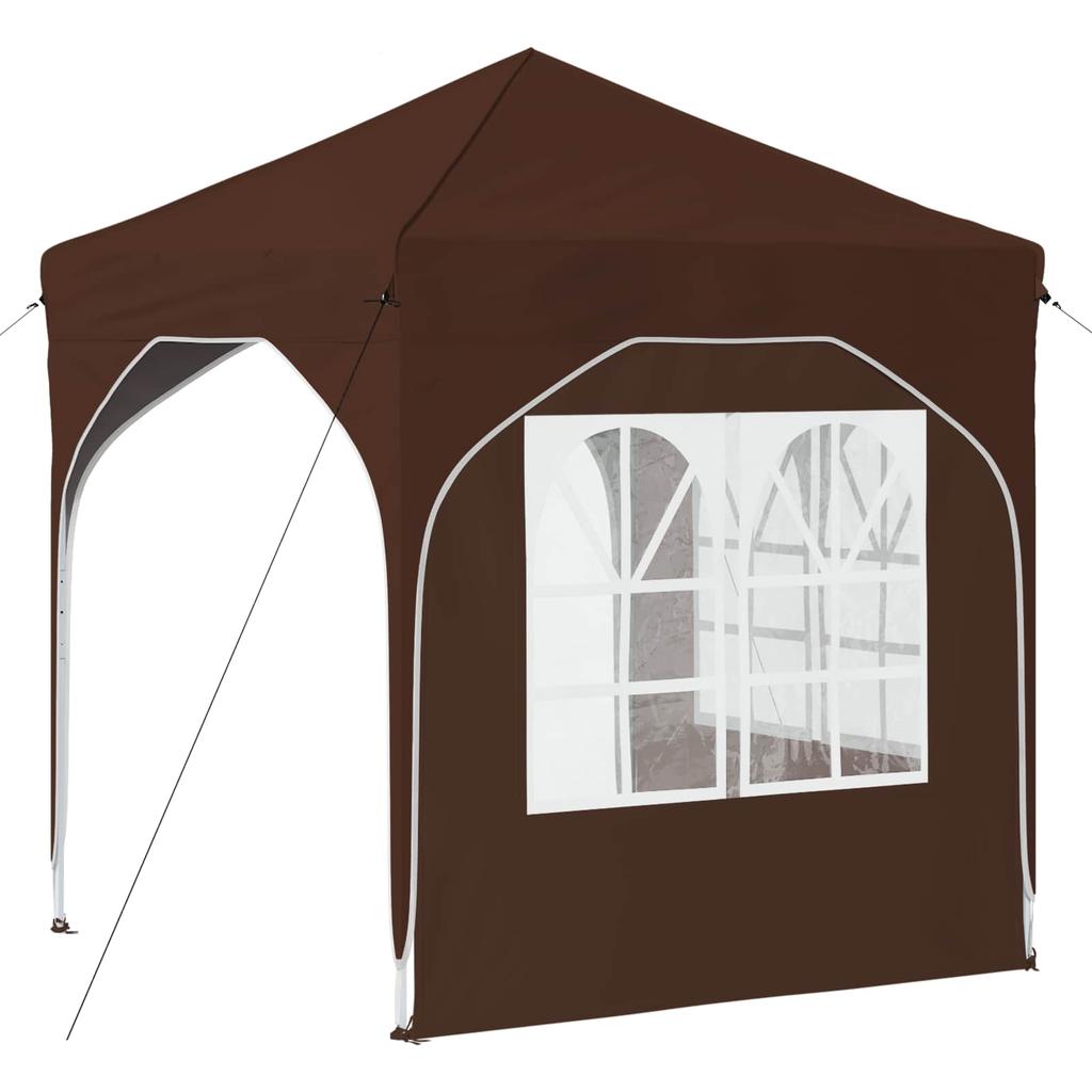 Pop Up Party Tent 192 X 192 X 245 Cm Brown