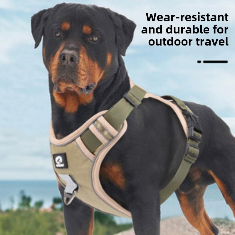 Large Dog Tactical Chest Strap Outdoor Waterproof Explosion-proof Traction Rope Chest Strap Medium and Large Working Dog Vest