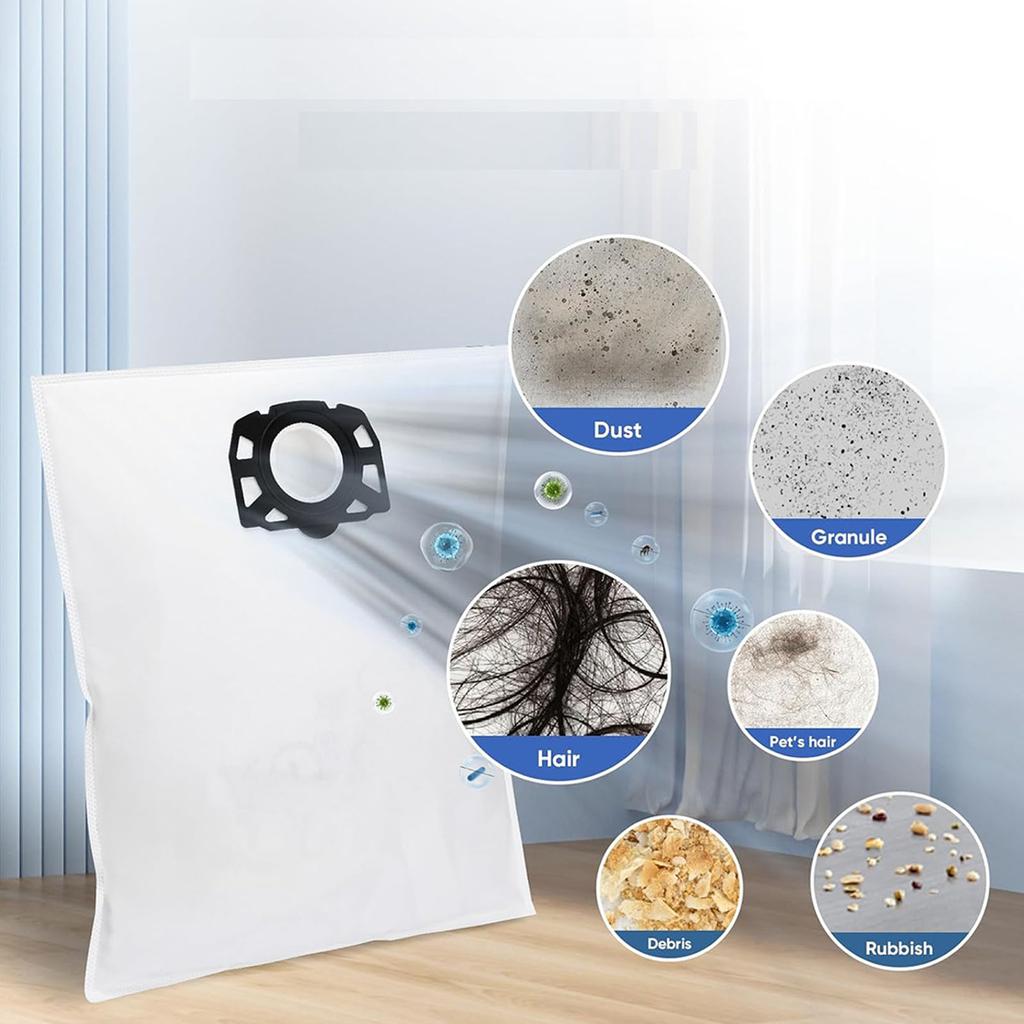 Set aus 6/15 Praktischen Staubbeuteln Einfache Installation Staubsaugerbeutel Vliesstoff Filtration Staubauffangbeutel für WD4 WD5