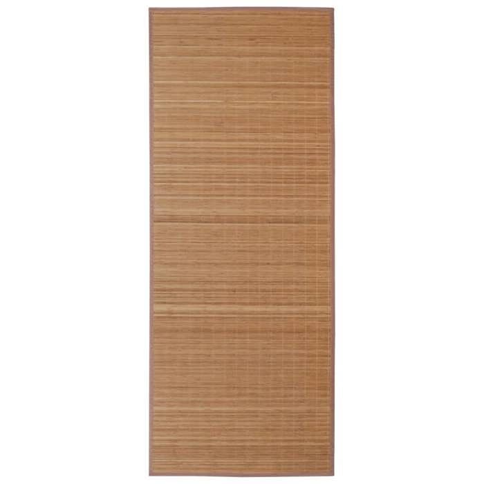 VidaXL Tapis en bambou marron à latte rectangulaire 120 x 180 cm 241339