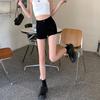 American Spicy Girl High-Waisted Denim Hot Pants: Women's Slimming Elastic Hip-Hugging Shorts