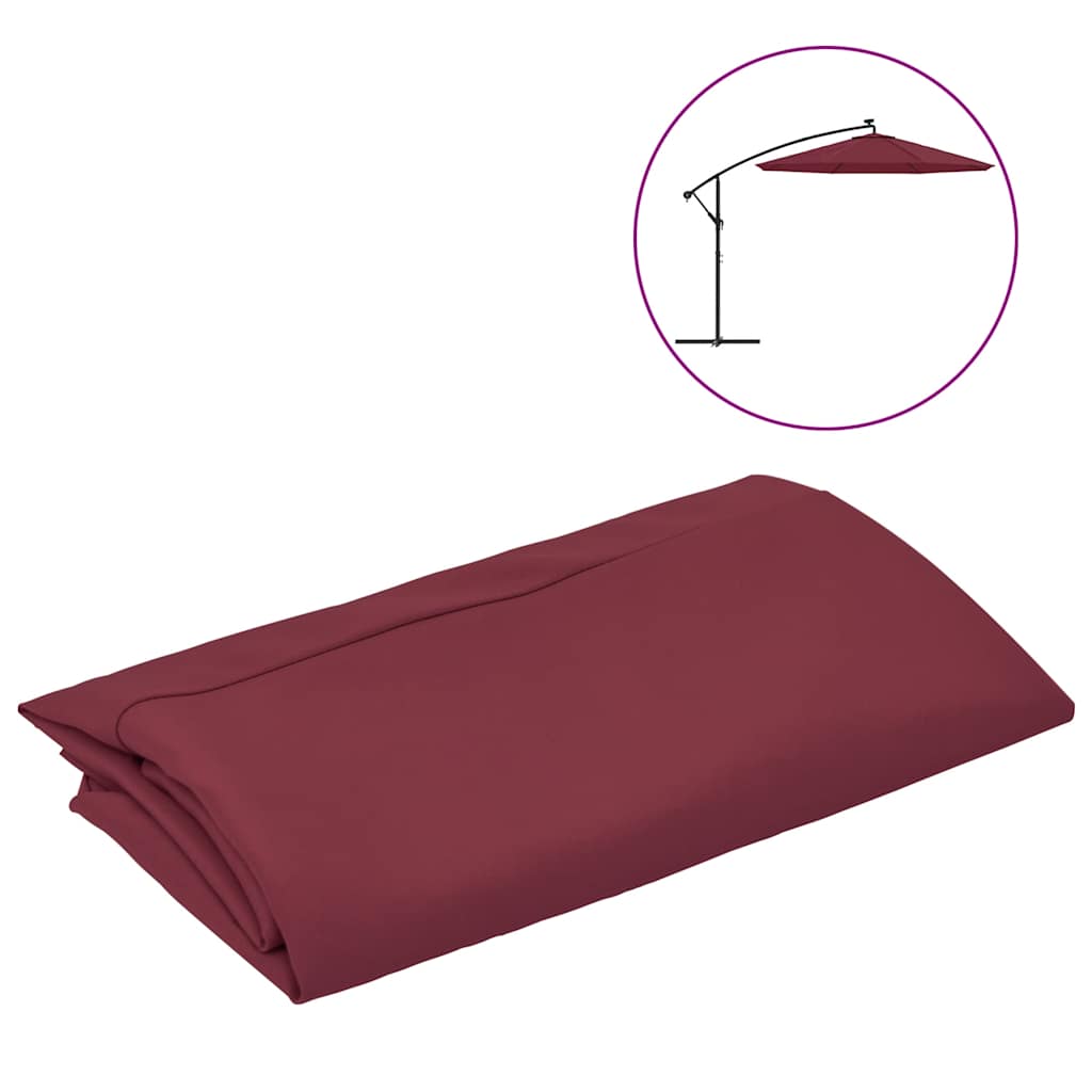 Vidaxl Replacement Cover for Garden Umbrella, Burgundy, 300 Cm