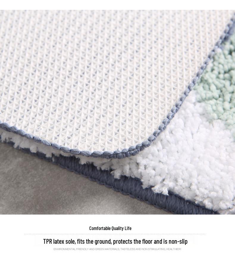 Nordic Absorbent Non-Slip Bathroom Mat for Doorway and Toilet 