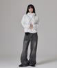 ESCAPEFROM Escf Logo Point Diagonal Closing Windbreaker White