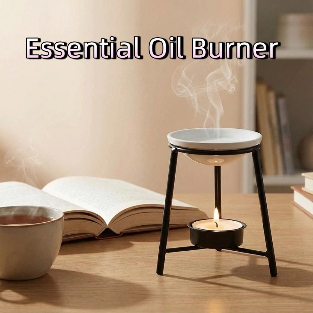 Ceramic Bowl Aromatherapy Stove Hollow Out Tealight Holder Essential Oil Burner Home Decor