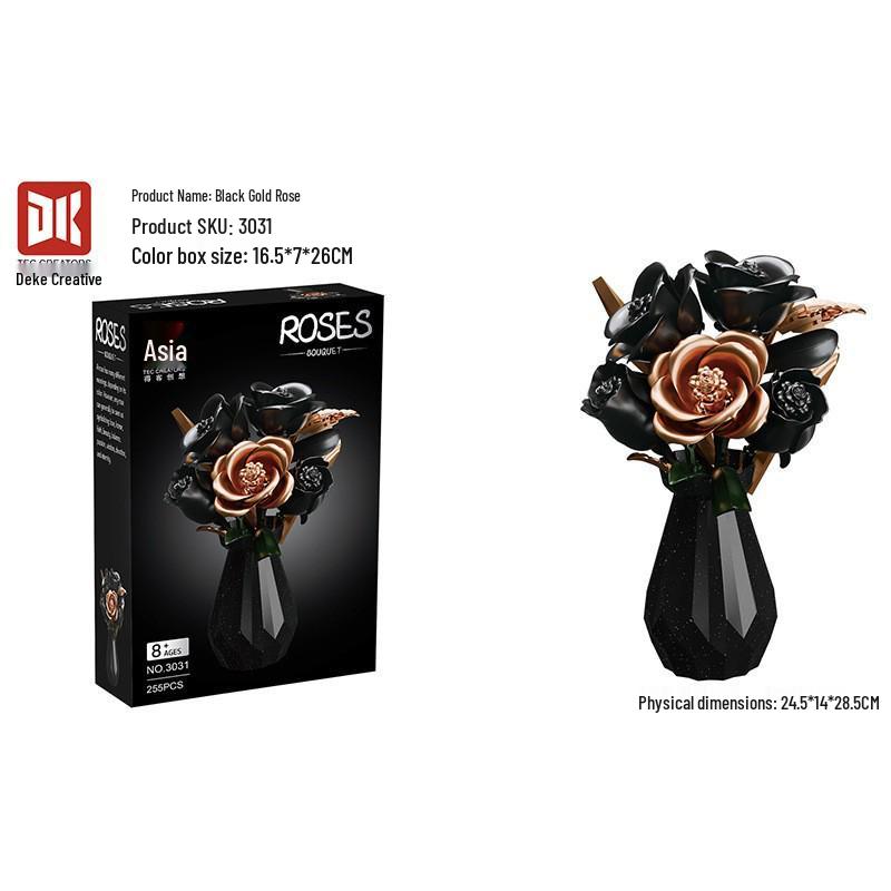 Music Flower Box Compatible Building Blocks Bouquet: Sunflower & Carnation Toy for Children and Teachers