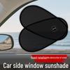 Verstellbarer Auto-Fenster-Sonnenschutz mit Saugnapf - Faltbares Schwarzes Netz für Sonnenschutz, Keine Sichtbehinderung