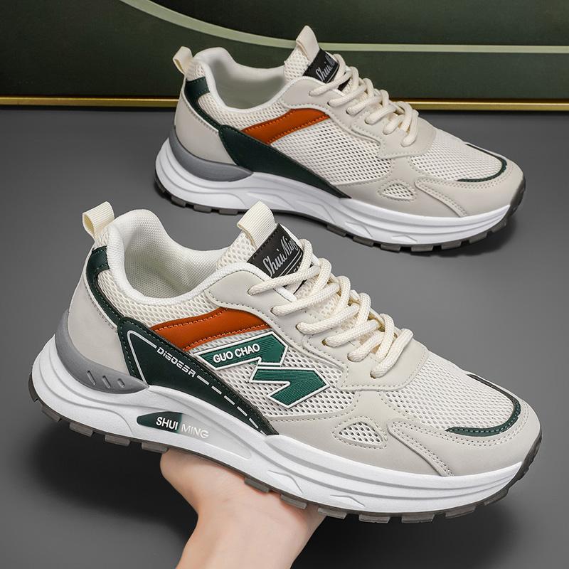 New Fashion Men 's Four Seasons Comfortable Thick Sole Shoes Students BoysTrending Soft Sole Breathable Casual Running Sneakers