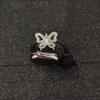 Butterfly Rhinestone Decor Detachable Bluetooth Headset Clip-on Earphone Exquisite Fashion Accessory for Ladies