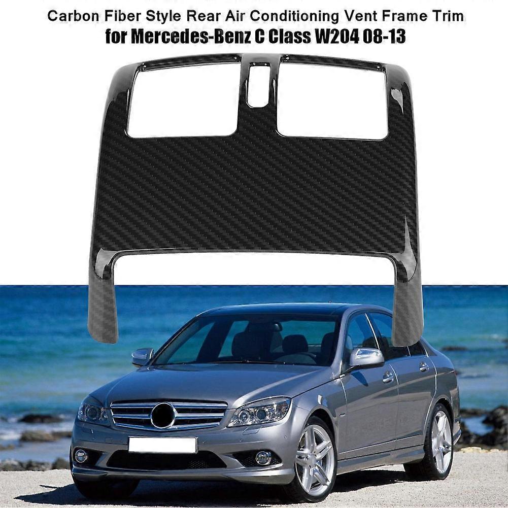 Carbon Fiber Style Rear Air Conditioning Vent Frame Trim for Mercedes Benz C Class W204 08-13