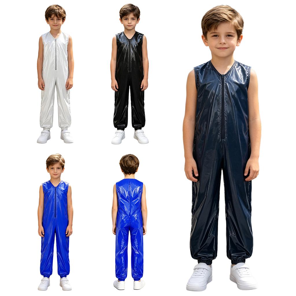 Kinder Jungen Mädchen Adaptiver Overall Wasserabweisende Windelüberzug Body Ärmellos Reißverschluss Elastische Beinöffnung Strampler für Pool Strand Schwimmen
