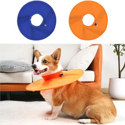 Oxford Cloth Pet Recovery Collars Protective Adjustable Pet Neck Cone 4 Size Portable Cat Cone Elizabethan Collar Grooming