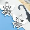 30pcs Delicate Angel Charm Pendant Elegant Angel Charm Pendants for Decorative Zippers and Handmade Jewelry