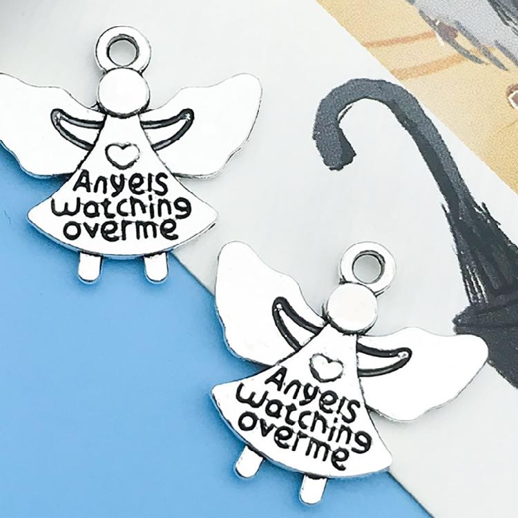 30pcs Delicate Angel Charm Pendant Elegant Angel Charm Pendants for Decorative Zippers and Handmade Jewelry