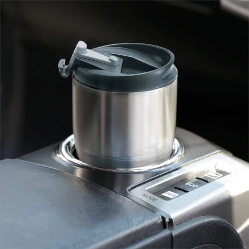 Kakusei Tumbler, Silver, 380ml, with Lid, Wide Mouth, Non-Slip, Double-Layer Vacuum-Resistant, Insulates Hot and Cold Drinks, Durable Stainless Steel,