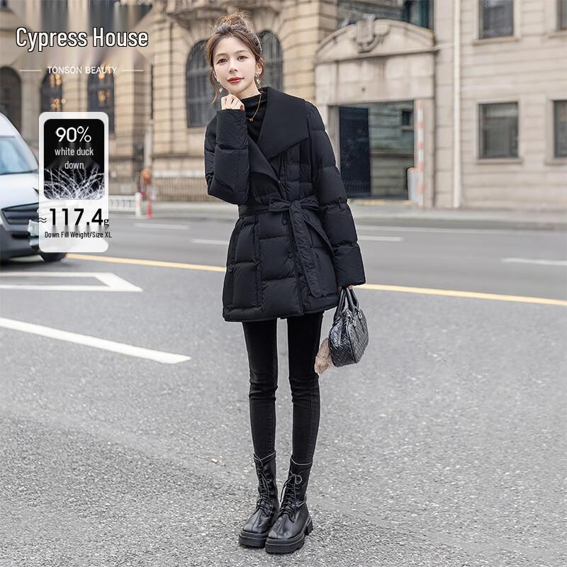 

Женский пуховик Sibaish с лацканами средней длины (90% пуха) L