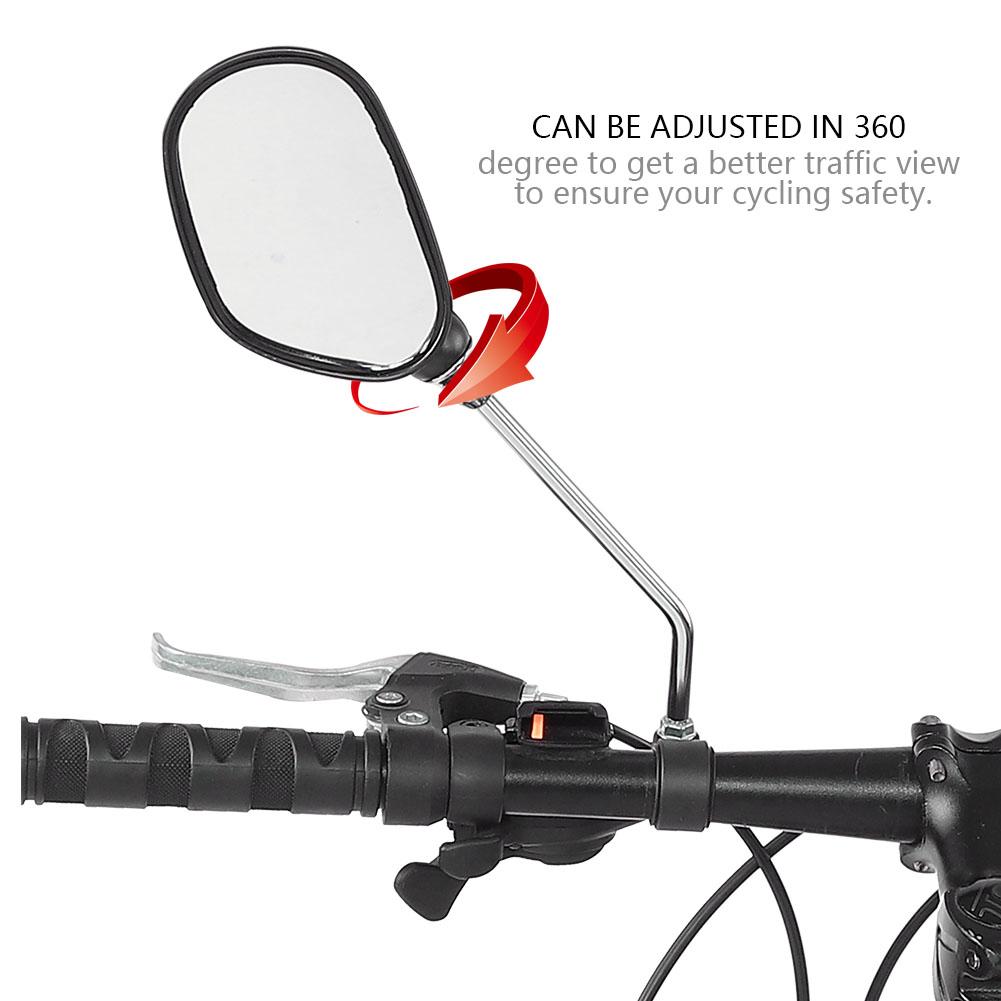 1 Pair Cycling Mountain Bike Handlebar Back View Mirror 360 Rotation with   Reflectors