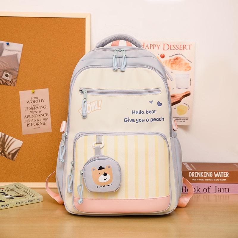 High value, fresh and sweet, candy-colored backpack, lightweight and large-capacity backpack for junior high school students