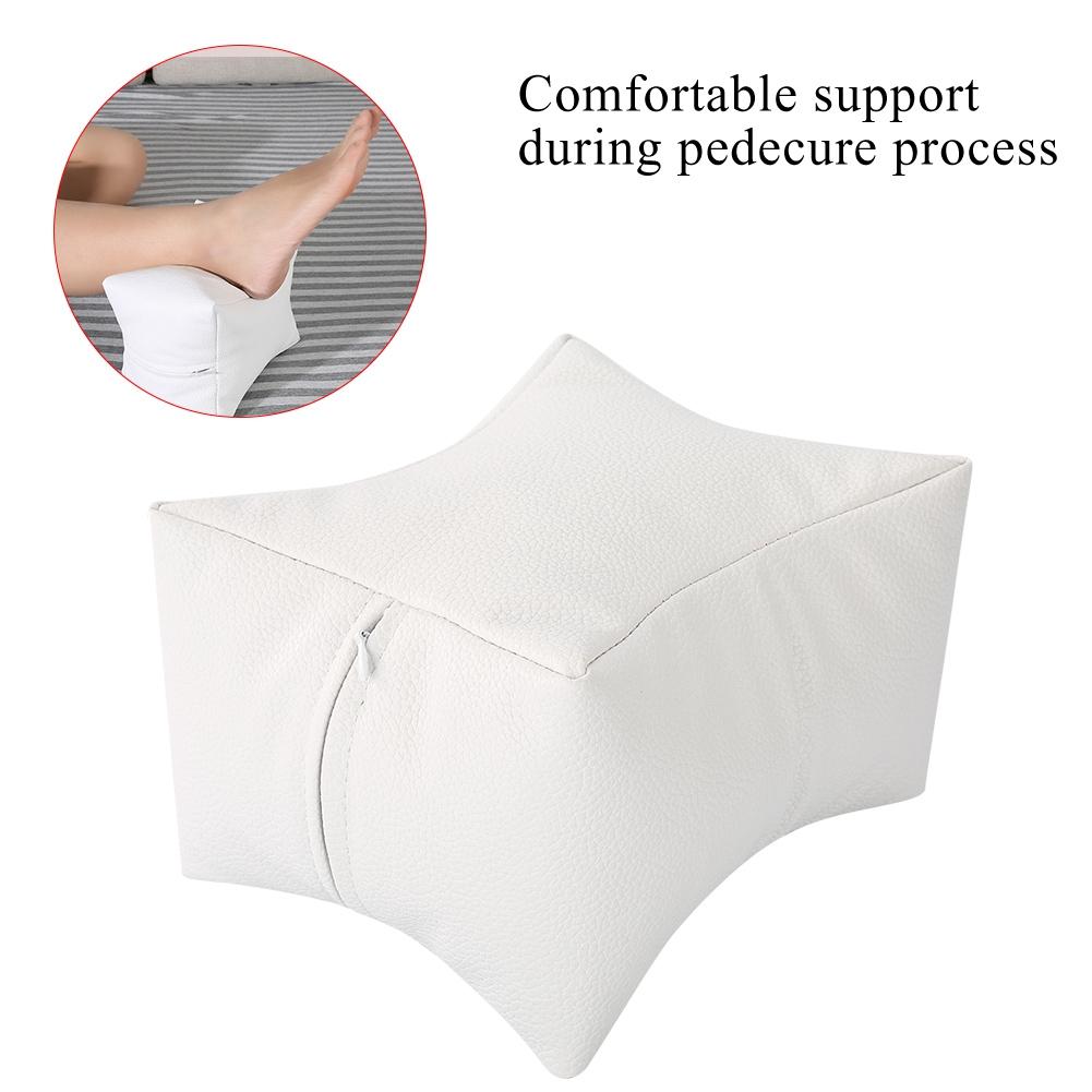 Nail Art Table Hand & Foot Pillow Soft PU Arm Rest Salon Manicure Nail Care Pillow White