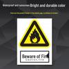Reflective Aluminum Safety Sign: Electric Shock & No Smoking Warning 