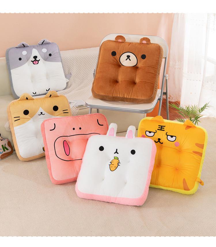 Cartoon Plush Chair Pad for Kids - Height Boost & Comfort